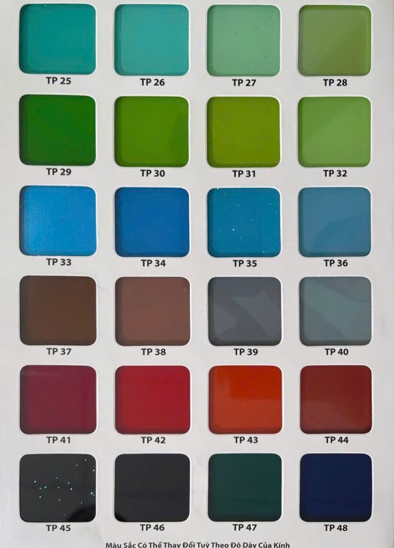 Kính Ốp Bếp Sơn Màu 10 Kính ốp bếp sơn màu