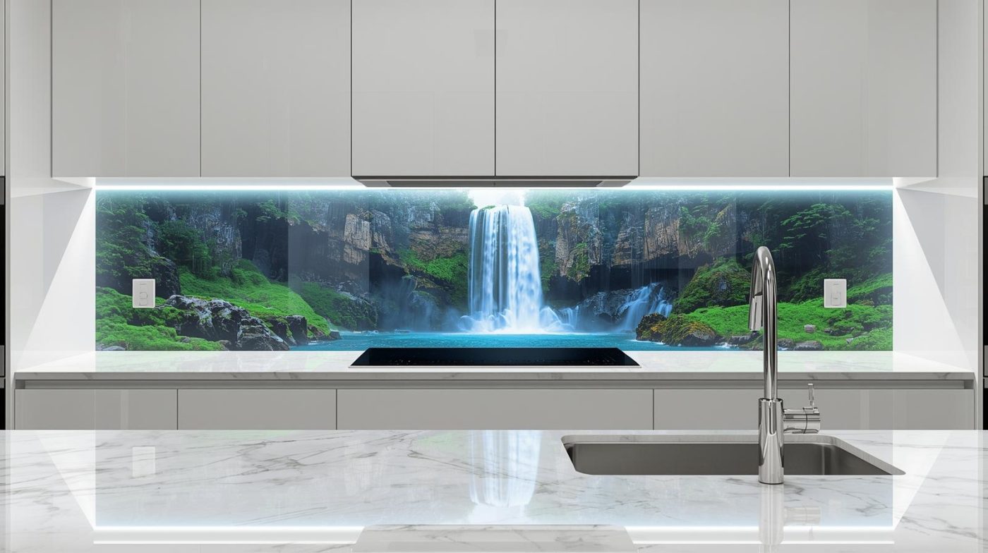 Kính ốp bếp 3D