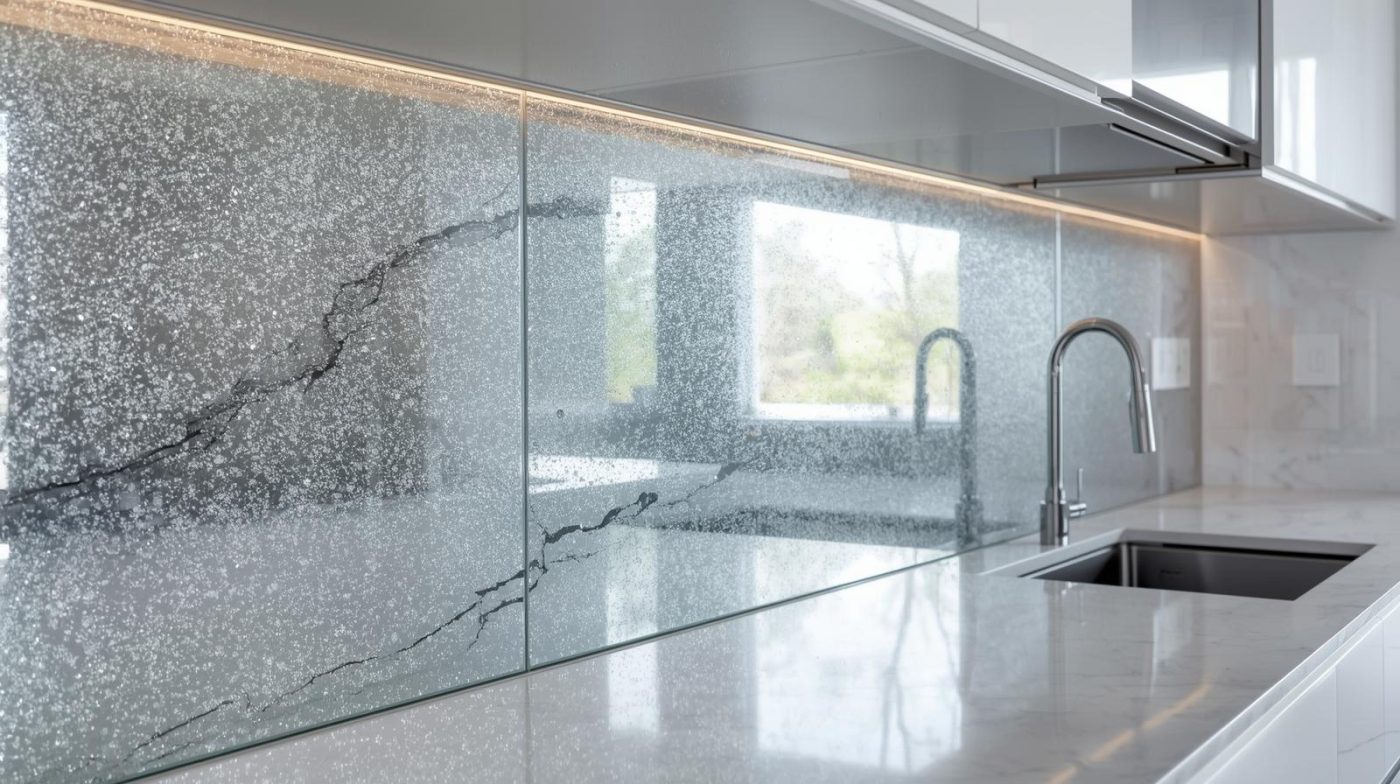 Kính Ốp Bếp Màu Nhũ Bạc 7 kính ốp bếp màu nhũ bạc