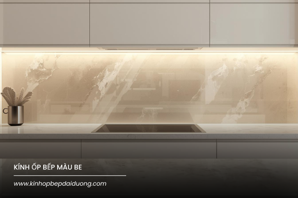 Kính Ốp Bếp Màu Be