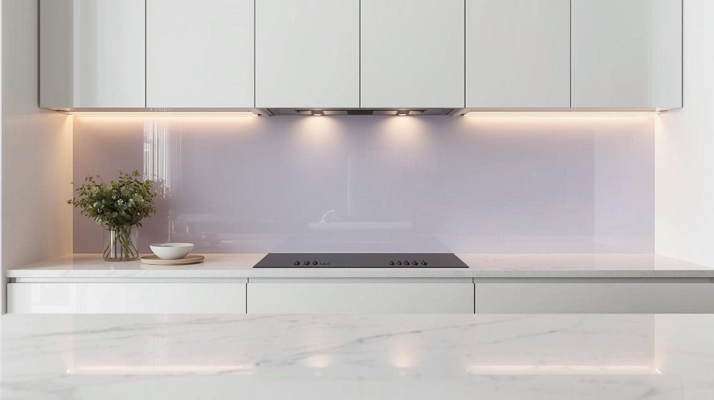 Kính Ốp Bếp Màu Tím Nhạt 8 kính ốp bếp màu tím nhạt