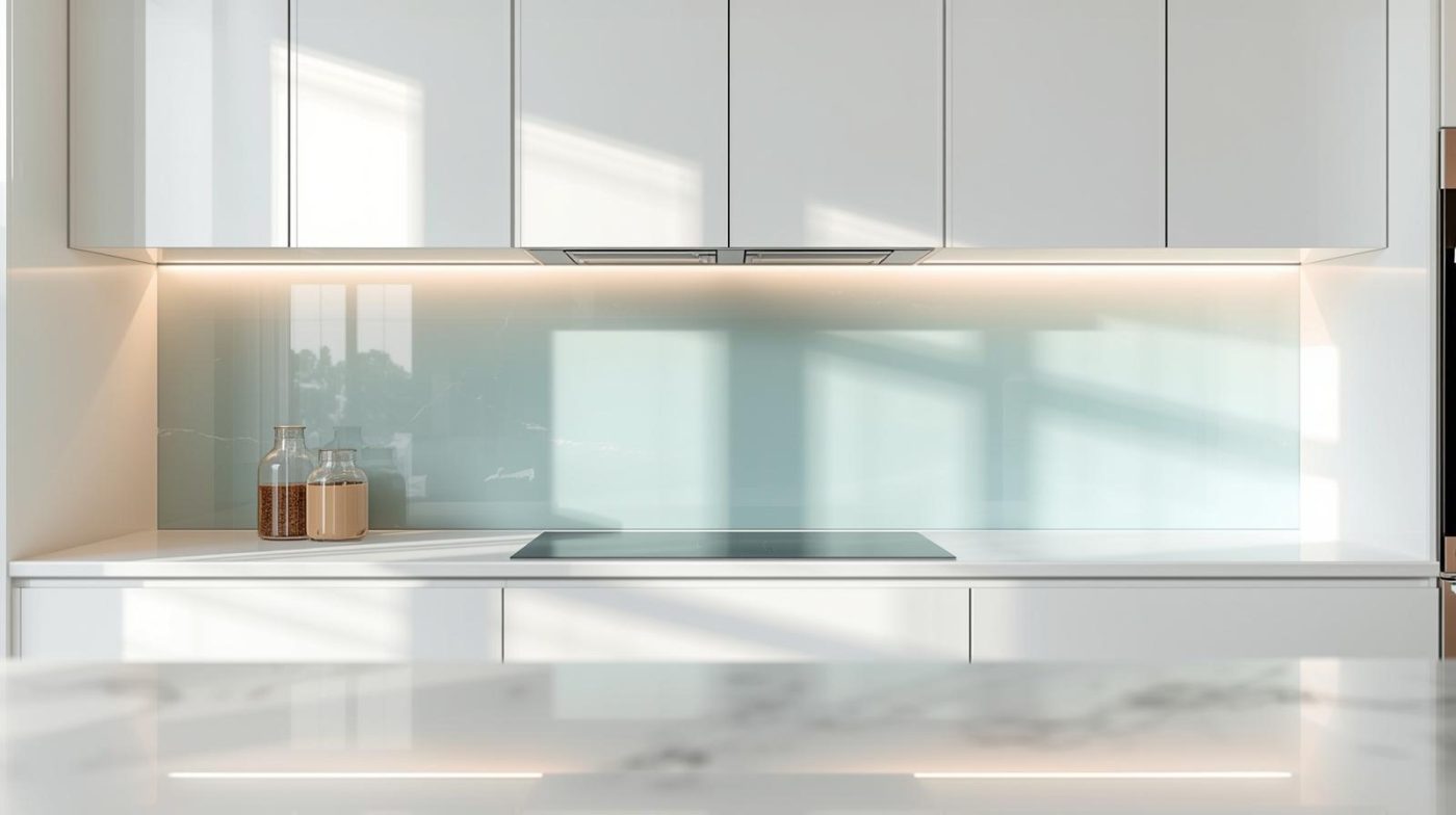 Kính Ốp Bếp Màu Trắng Xanh 9 kính ốp bếp màu trắng xanh