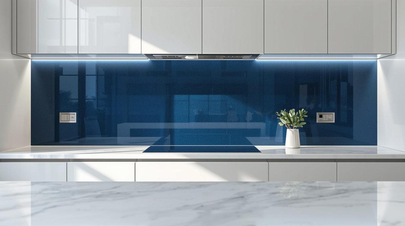 Kính Ốp Bếp Màu Xanh Lam 7 Kính ốp bếp màu xanh lam