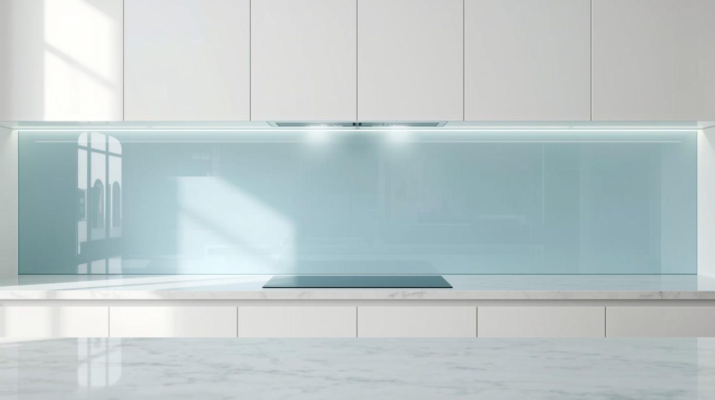 ính ốp bếp màu xanh lơ