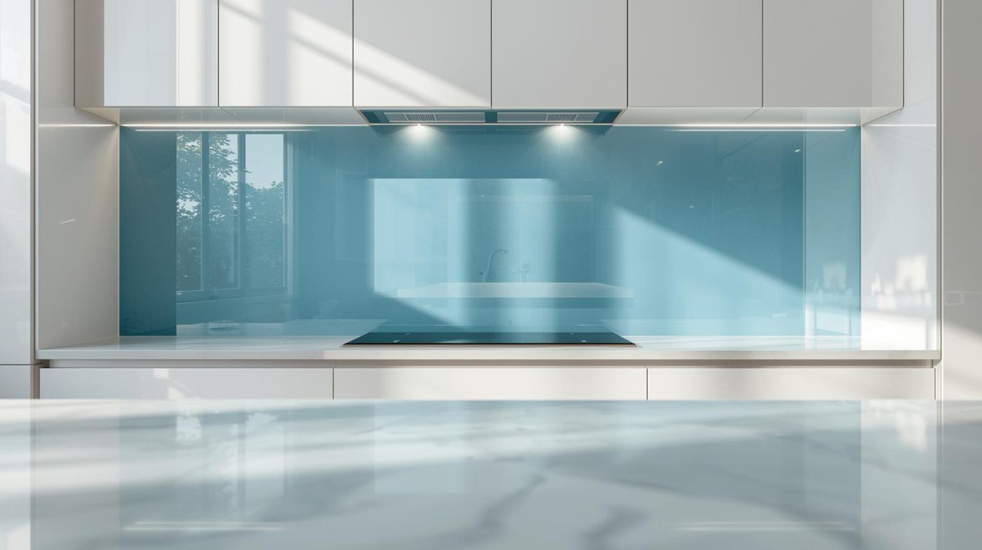 Kính Ốp Bếp Màu Xanh Dương 10 Kính ốp bếp màu xanh dương