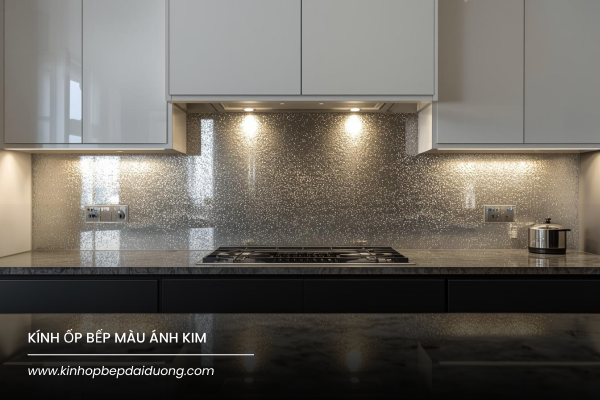 Kính Ốp Bếp Màu Ánh Kim