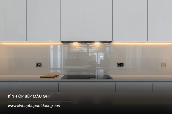 Kính Ốp Bếp Màu Ghi