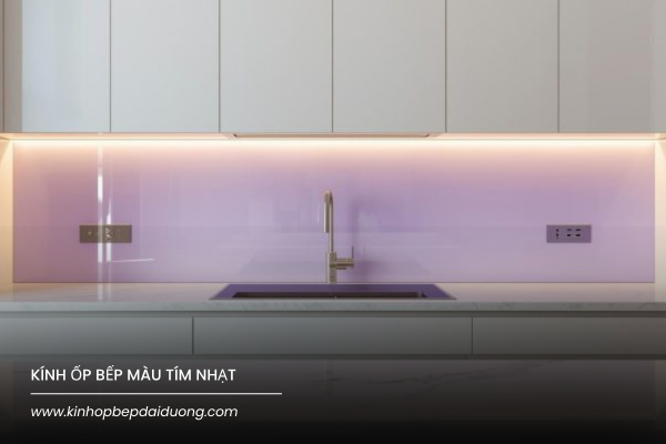 Kính Ốp Bếp Màu Tím Nhạt