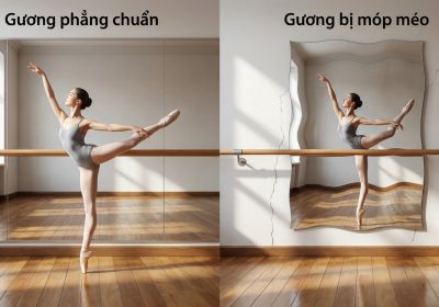 so sanh do phan chieu giua guong phang chuan va guong bi mop meo trong phong tap 1